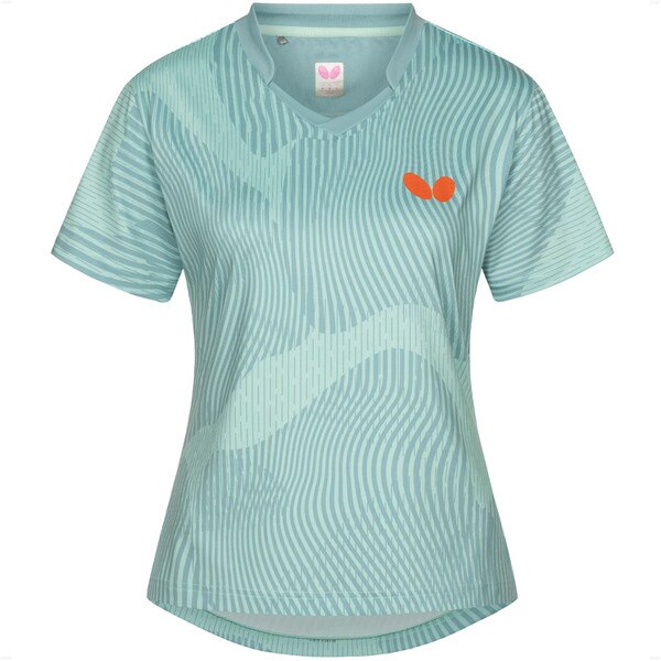 Butterfly Kariya Lady Shirt - Sky-Grey - Front